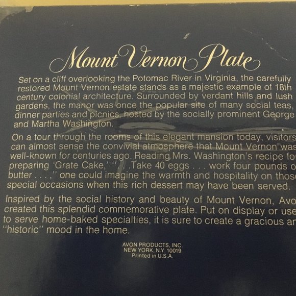 Vintage Avon Mount Vernon Cobalt Blue Plate and Soaps - Picture 3 of 9